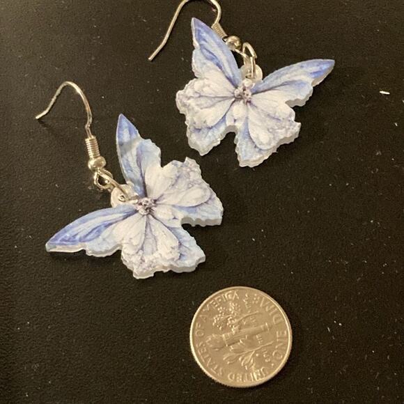 Drop Earrings butterfly  acrylic - Picture 5 of 5